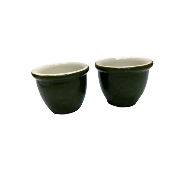 Hall 3” Ramekins Sauce Cups 362 Forest Green Set of 2 - Picture 6 of 7